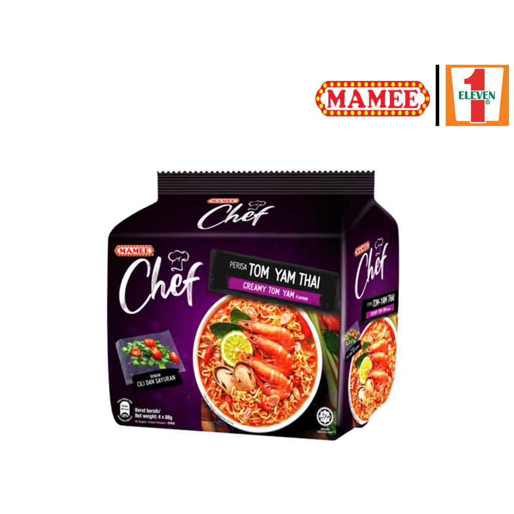 Mamee Chef Instant Noodless Spicy Tom Yam 4×88g