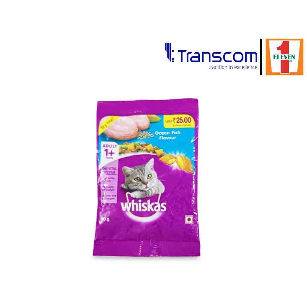 Whiskas ocean Fish Flavour perisa Ikan Laut Adult (1+years)50 gm