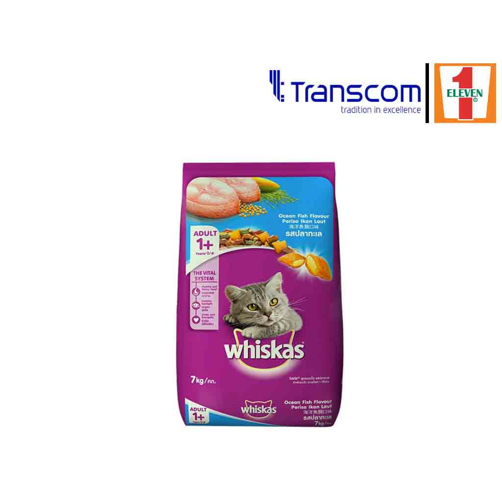 Whiskas ocean Fish Flavour perisa Ikan Laut Adult (1+years)7kg